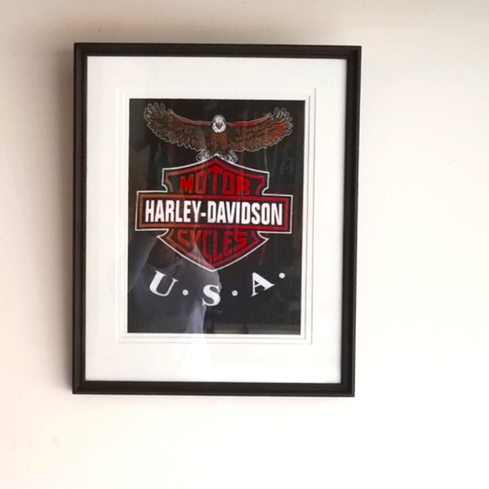 Harley Davidson Framed Graphic Print - Picture 2 of 5